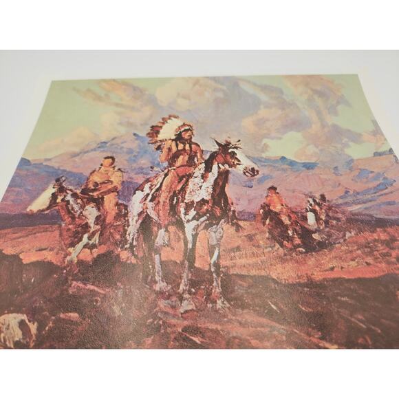Print Blackfoot Indians Native American Riders Western Art Wall Decor 10x9 - Picture 9 of 10
